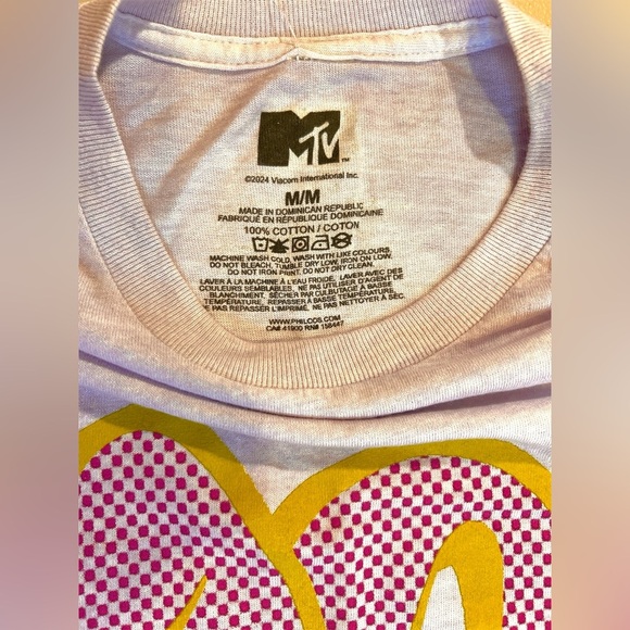 MTV - Yo MTV Raps Graffiti Logo T-Shirt, Color Mauve, Unisex, Medium - Picture 4 of 6